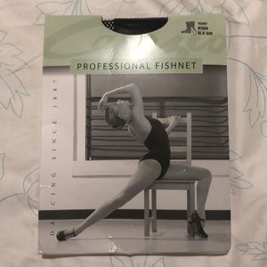 LOT of 2! Capezio Professional fishnets black s/m
